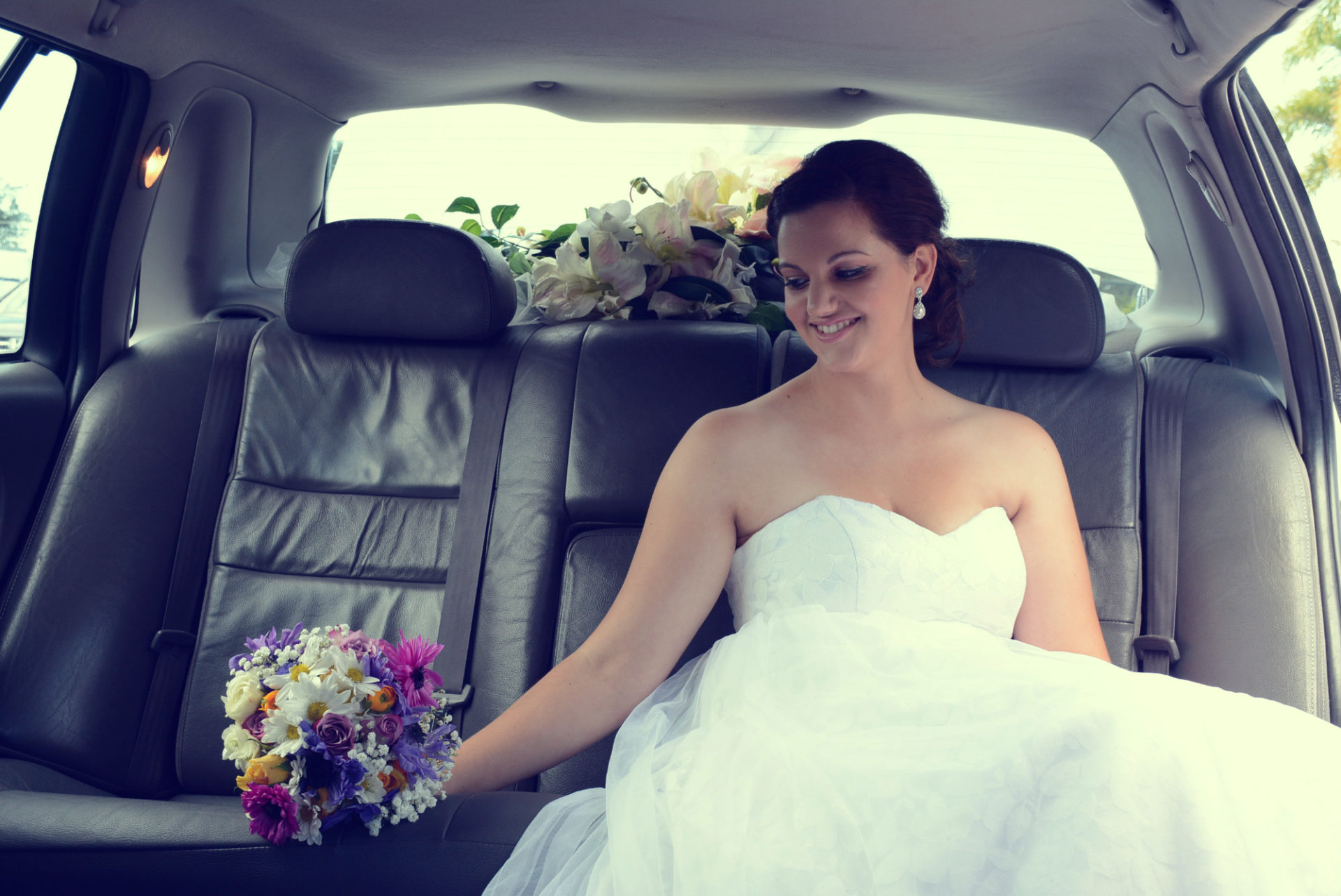 Beautiful Brides in Stretch Limos