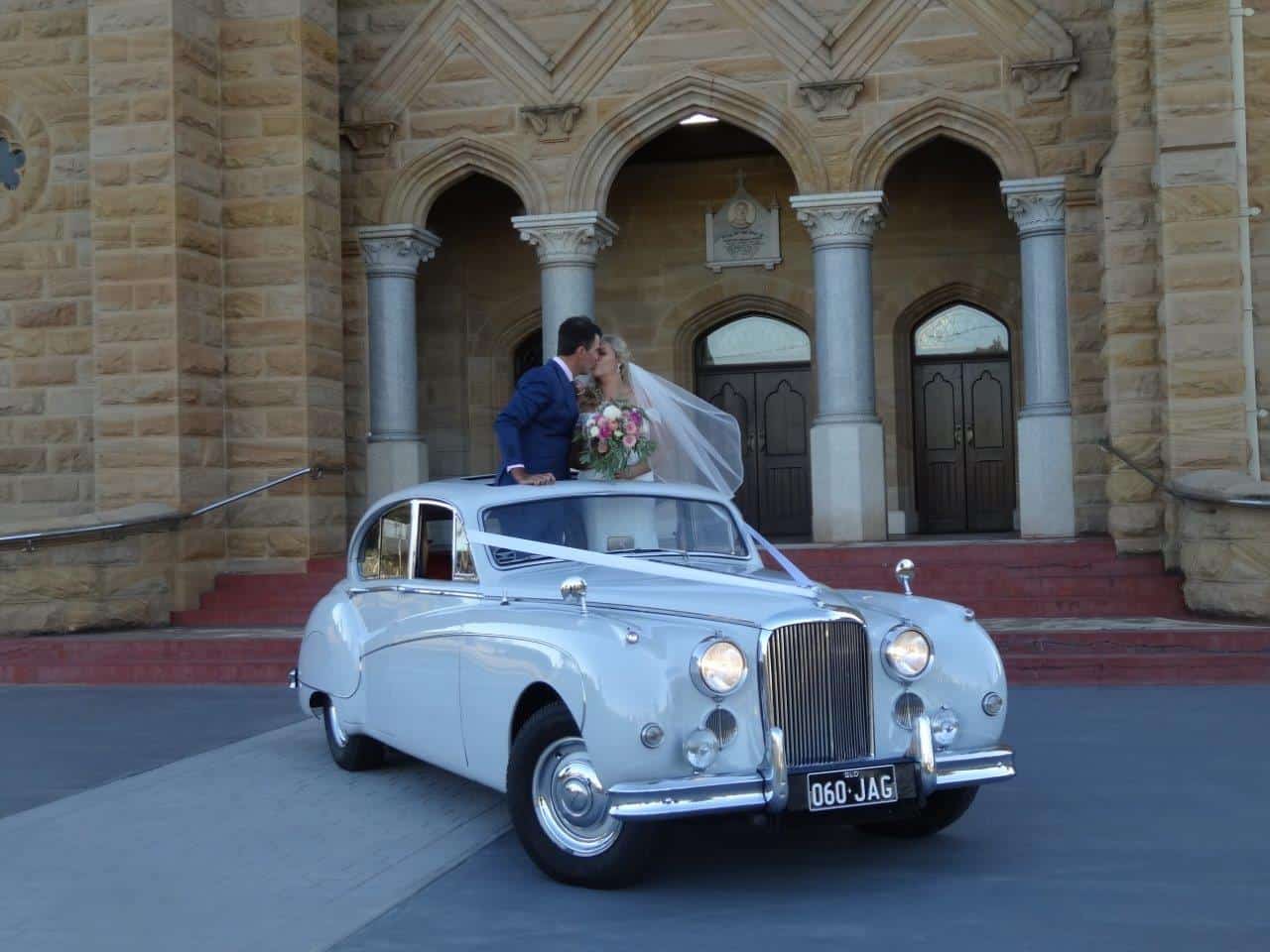 Wedding Car at wedding Jag
